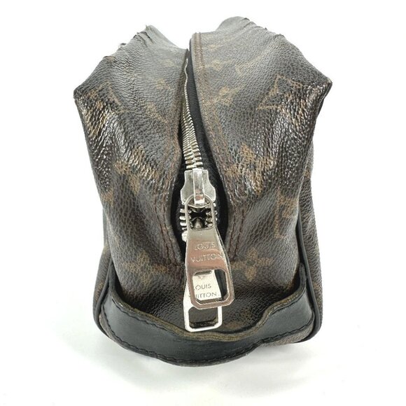 LOUIS VUITTON MonogramMacassar Trousse Toilette pouch Clutch Brown/Black - Picture 3 of 14